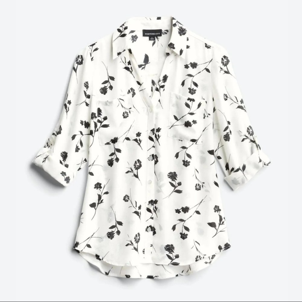 Fortune + Ivy Christelle Button Down Blouse